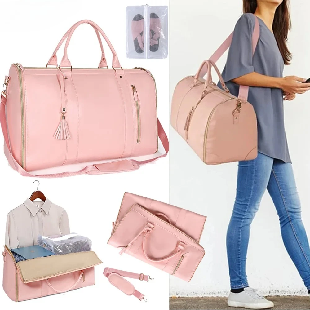 

Складная дорожная сумка для костюма, большая вместительная дорожная спортивная сумка для женщин, водонепроницаемая ночная сумка Weekender