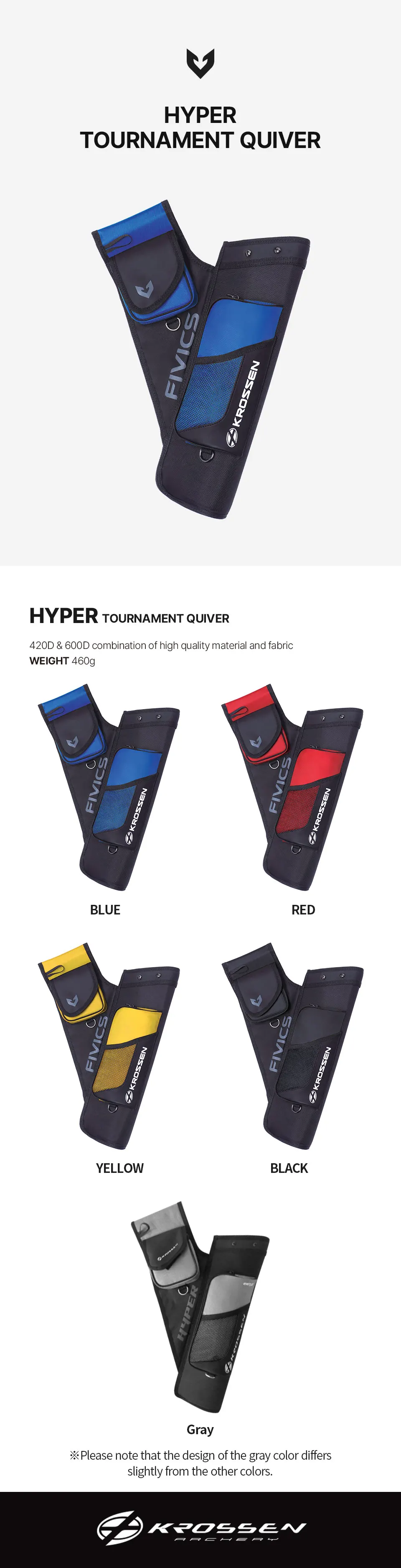 FIVICS HYPER Turnier-Bogenköcher für Bogenschießen, Robuster Pfeilhalter mit Gürtel, in Verschiedenen Farben – Detail 1