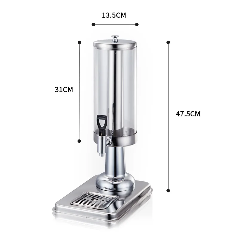 Stainless Steel Buffet Beer Juice Tower Drink Dispenser Beverage Dispenser For Hotel Cafeteria Decoration