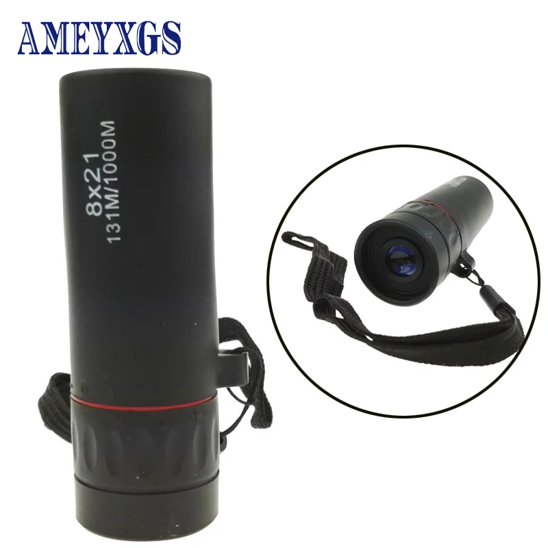 8x21 Optical Quality Archery Monocular Telescope Portable High Definition Waterproof Mini Pocket Zoom Telescope Shooting Hunting