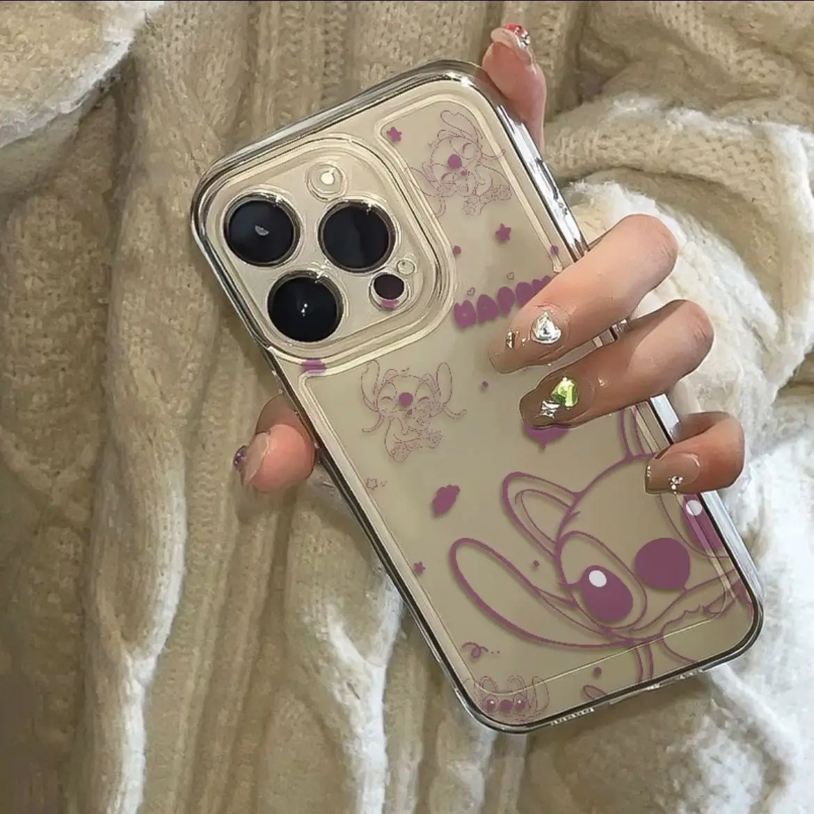 Original Cartoon Disneys Stitch Phone Case For Samsung S24 S23 S22 S21 S20 S10 FE Note 20 10 Plus Ultra Lite 5G Clear TPU Cover