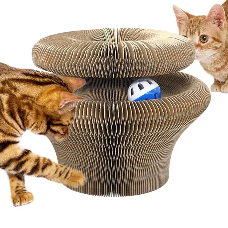 Kitty Curls Kedi Oyuncak Benzersiz Aktif Kedi Oyuncakları Kapalı Kediler Için Interaktif Scratch Pad Kedi Oyuncak Geri Dönüşümlü Oluklu Mukavva