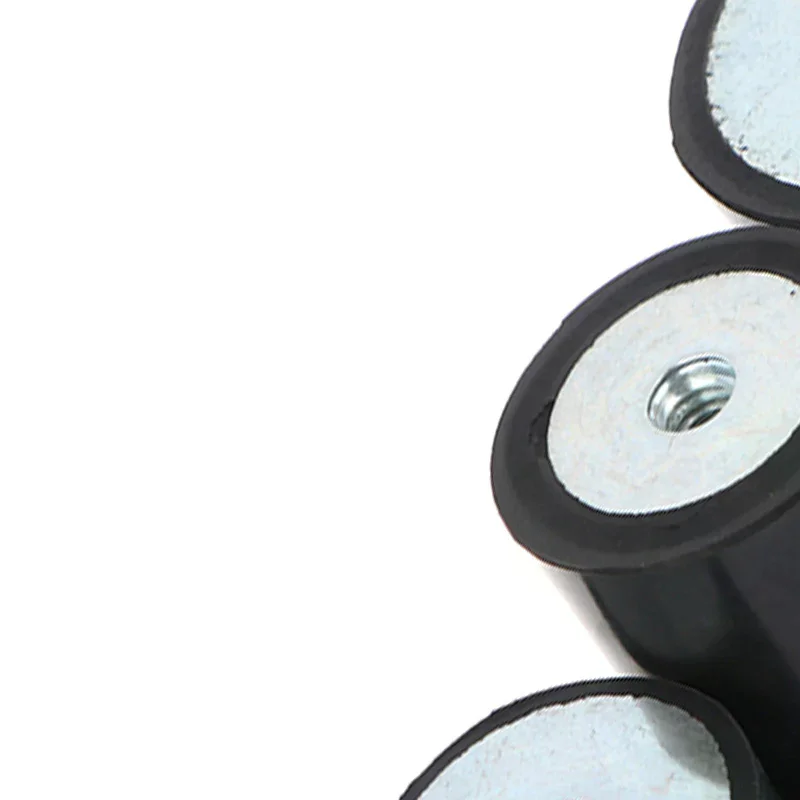 M4-M8 Rubber Shock Absorber Pads – Female Thread Anti-Vibration Mounts, Silentblock Dampers with Flat Base