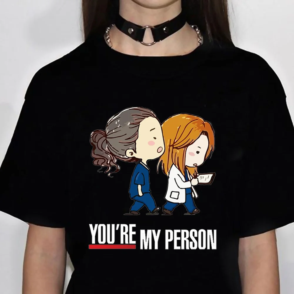 Dameskleding Grays Anatomy T-shirt Dames Comic Designer Zomer Top Meisje Grappige kleding Dameskleding