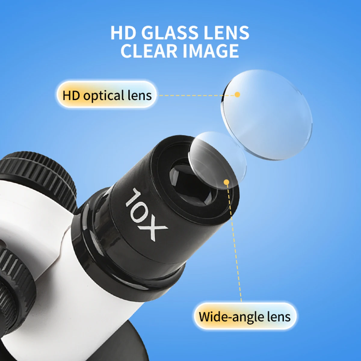 مجموعة تجارب علمية للمجهر للأطفال، تكبير عالي 1200x، لعبة ألغاز المراقبة البيولوجية للأطفال #5