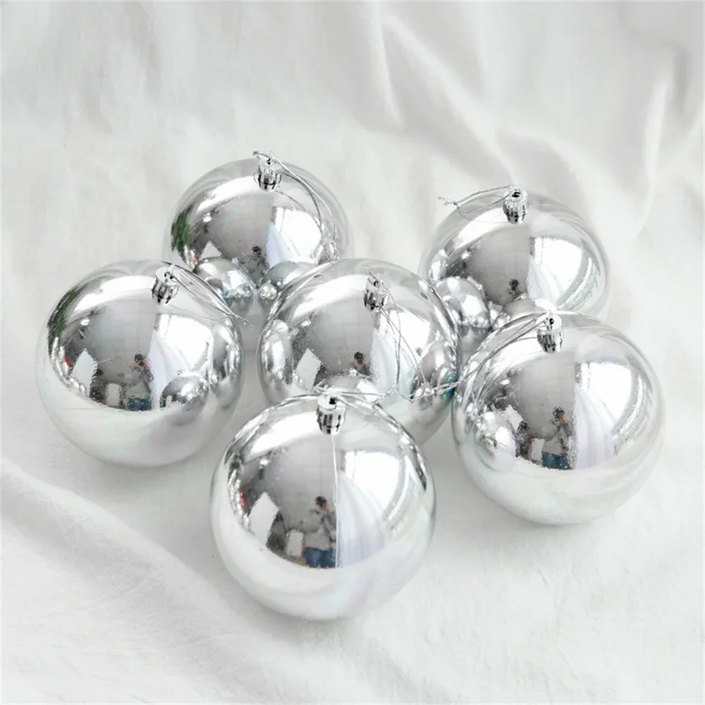 15cm Big Light Silver Balls Christmas Tree Decorations Ornaments Balls Wedding Xmas Party for 2023 New Year Home Decor Noel Gift