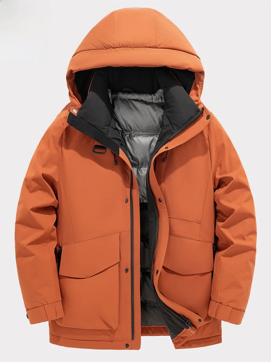 

Мужская зимняя утепленная куртка-пуховик для молодежи, повседневная, большого размера, рабочая одежда, прочная, водонепроницаемая, теплая и удобная