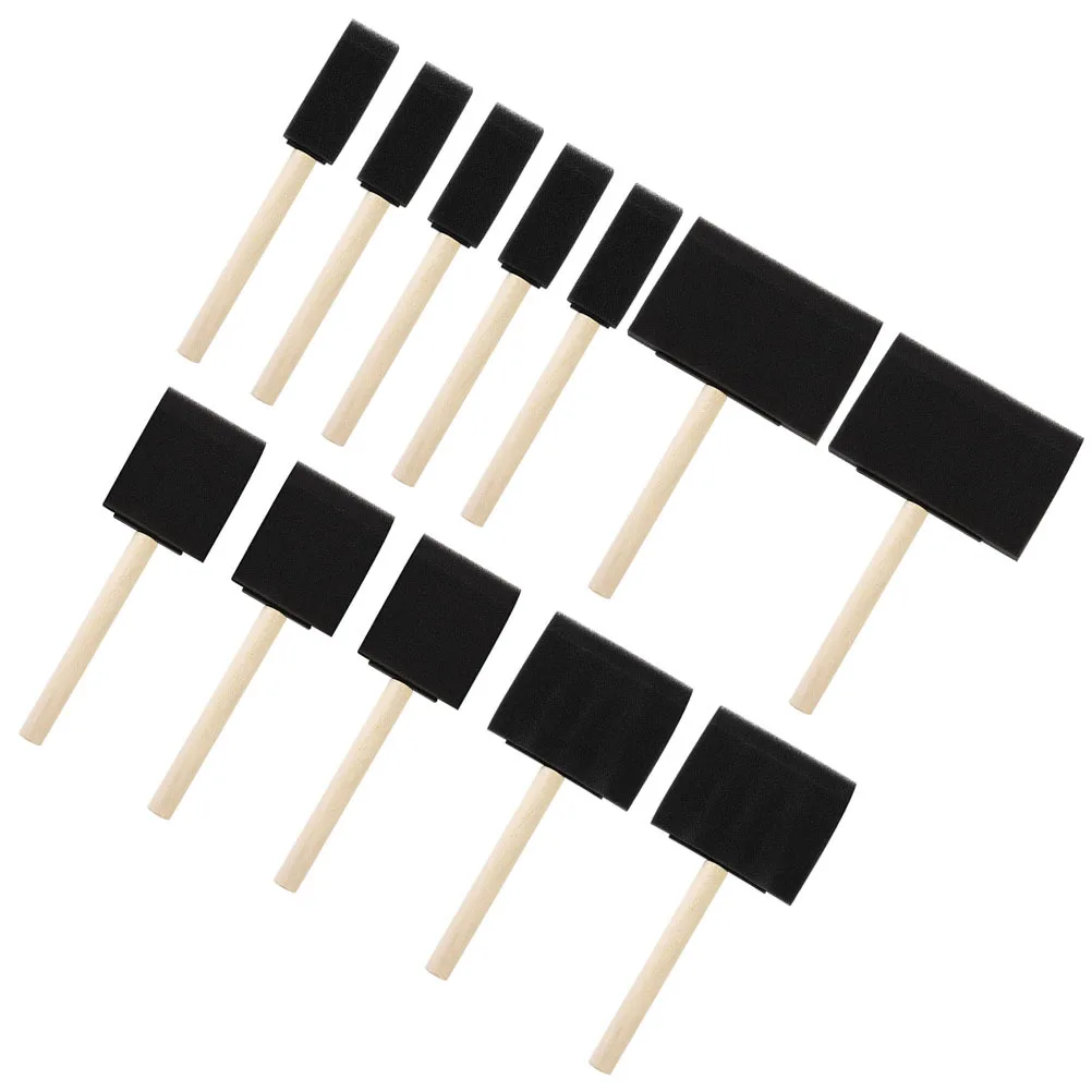 

Painting Sponge Wooden Handle Drawing Set Kids Graffiti Tools Sponge Brush Art Craft Diy Activity Painting