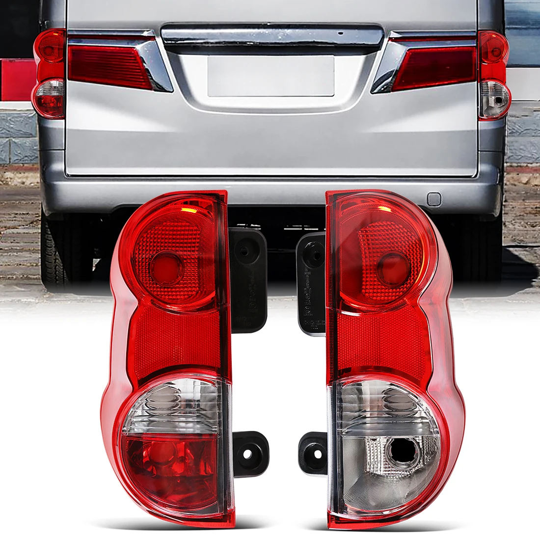 

For Nissan NV200 2009-2019 Halogen Tail Lights Without Bulbs Car Accessories Red Taillight Turn Signal Lamp ABS Plastic IP67