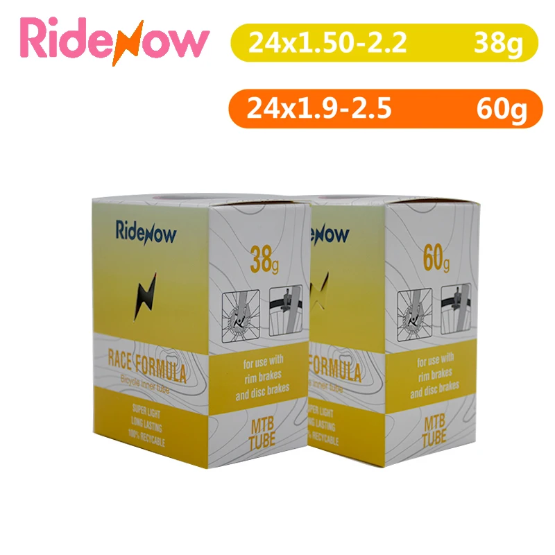 RideNow TPU Bike Inner Tube Tire MTB Bike Camera 24 inch 507/540 24x1.5 1.75 1.9 2.0 2.1 2.2 2.3 2.4 2.5 Fold Bicycle Tyre pneu