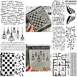 2022 Love Letters Land of Roses My Queen Chessboard Lamps Pipes Chain Diy Layerd Stencils Scrapbook Coloring Embossing Deco Mold