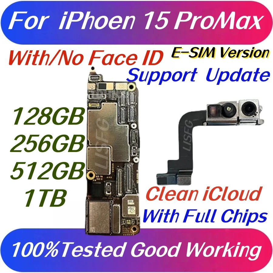 iPhone 15用完全動作確認済みマザーボード、Face IDロック解除済み
