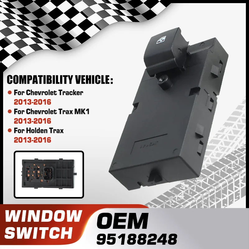 

For Chevrolet Tracker Chevrolet Trax MK1 Holden Trax 2013 2014 2015 2016 Electrical Power Window Control Switch 95188248 6 Pins
