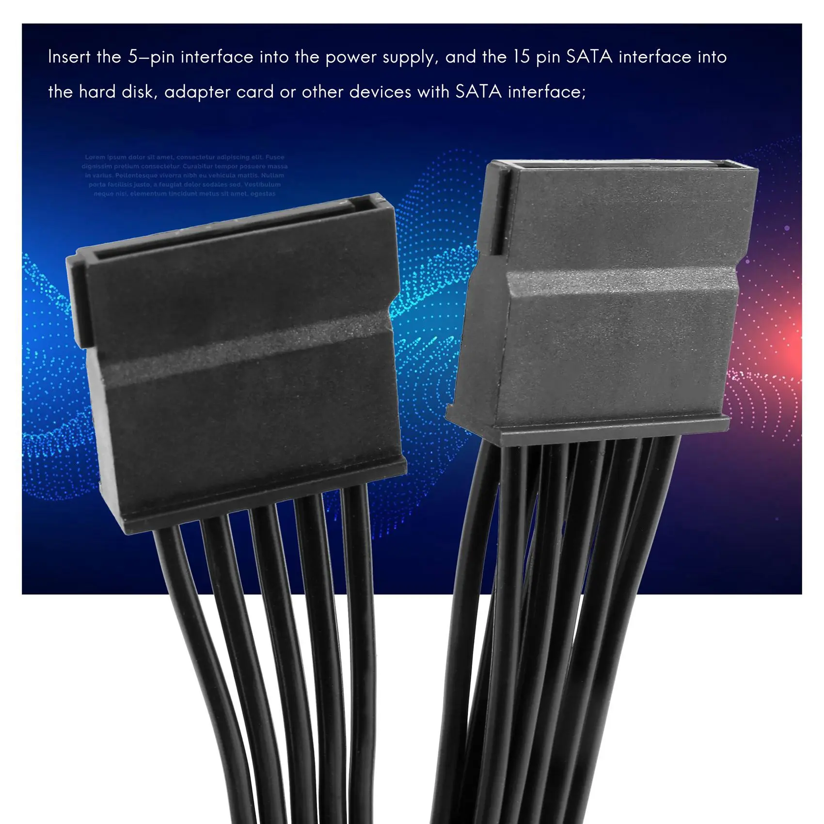 BOFF- 5 Pin To 3 SATA Hard Drive HDD Power Cable Only for Cooler Master V550 V650 V750 V850 V1000 V1000 Modular Power Supply