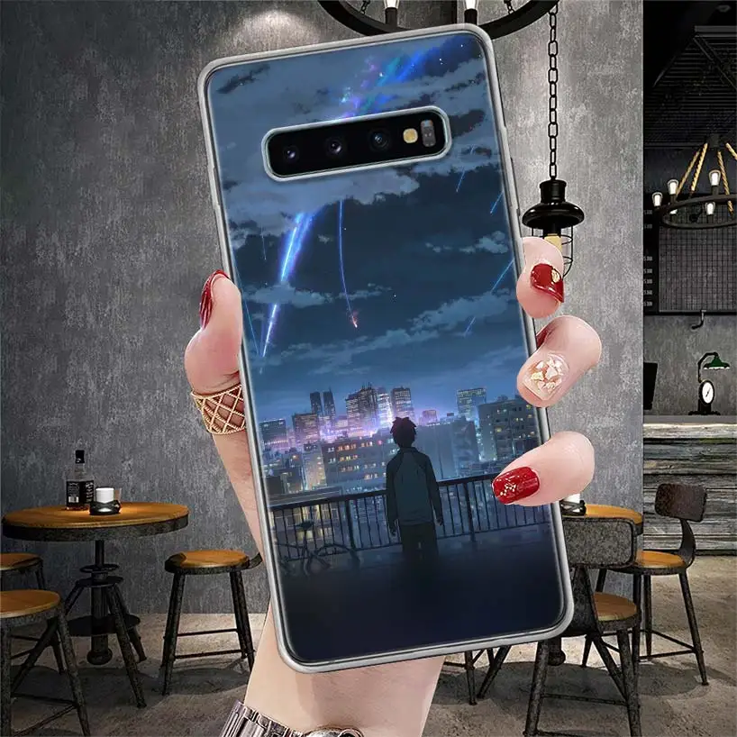 Film Anime Mencetak Nama Anda Casing Ponsel Lunak untuk Samsung Galaxy M31 M32 M51 M52 M21 M30S M12 Note 9 8 10 Lite 20 Ultra J4 Plus J