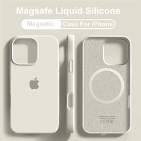 Original Magsafe Magnetic Liquid Silicone Soft Case for Apple iPhone 16 15 13 12 14 Pro Max Wireless Charging Full Logo Cover