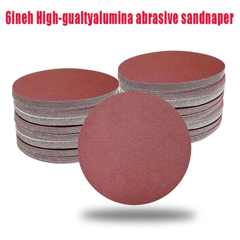 50 Stück 6 Zoll 150 mm Schleifpapier 40–2000 Gitter Metall Holzbearbeitung polierte Schleifwerkzeuge Dremel Zubehör Schleifscheiben