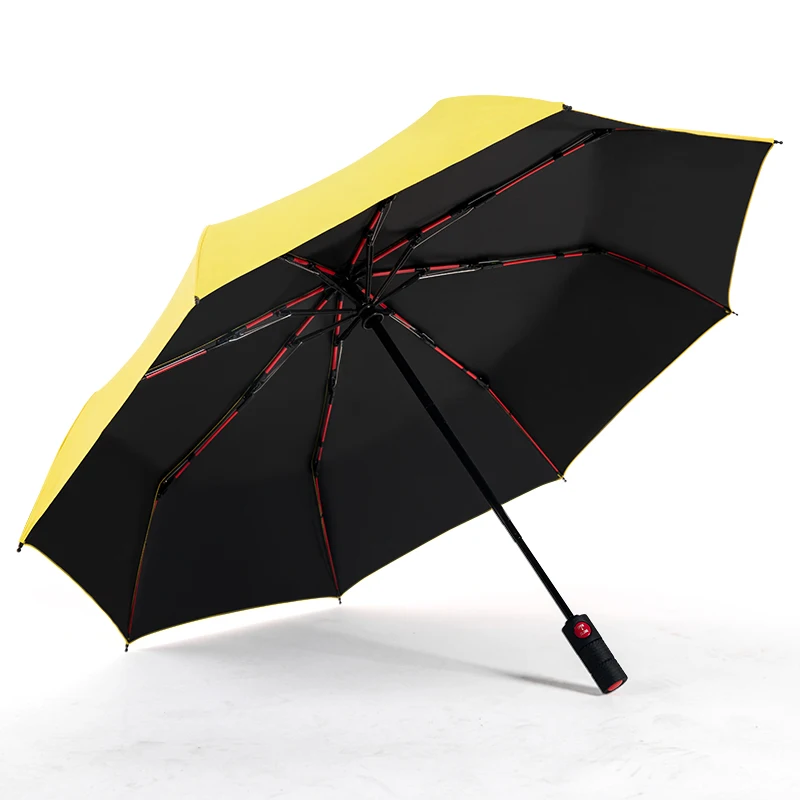 8 Bone Automatic Umbrella Windproof Fiber Shade Sunblock UV Protection Full Automatic Umbrella Business Men Folding Umbrella - view 3