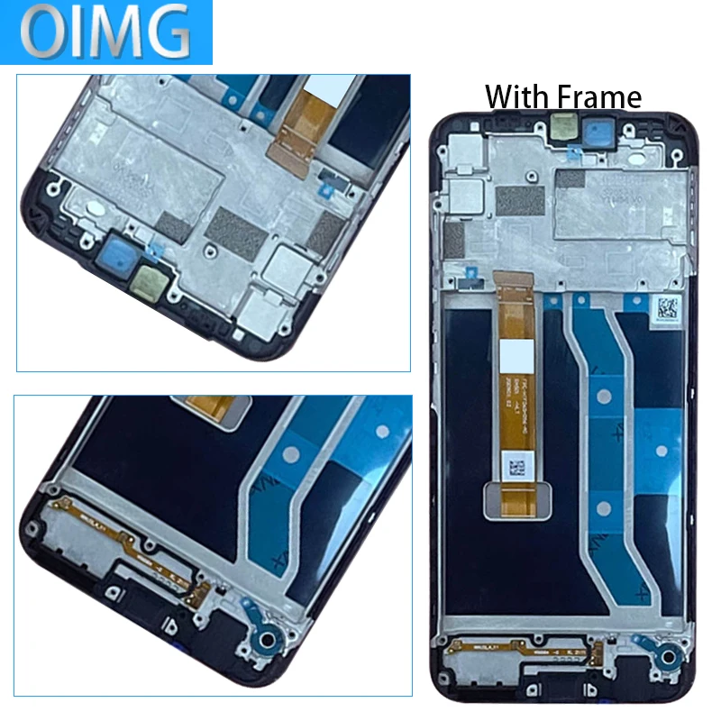 For Realme C12 Original LCD Display With Frame Screen Touch Panel Digitizer Replacement Parts RMX2189