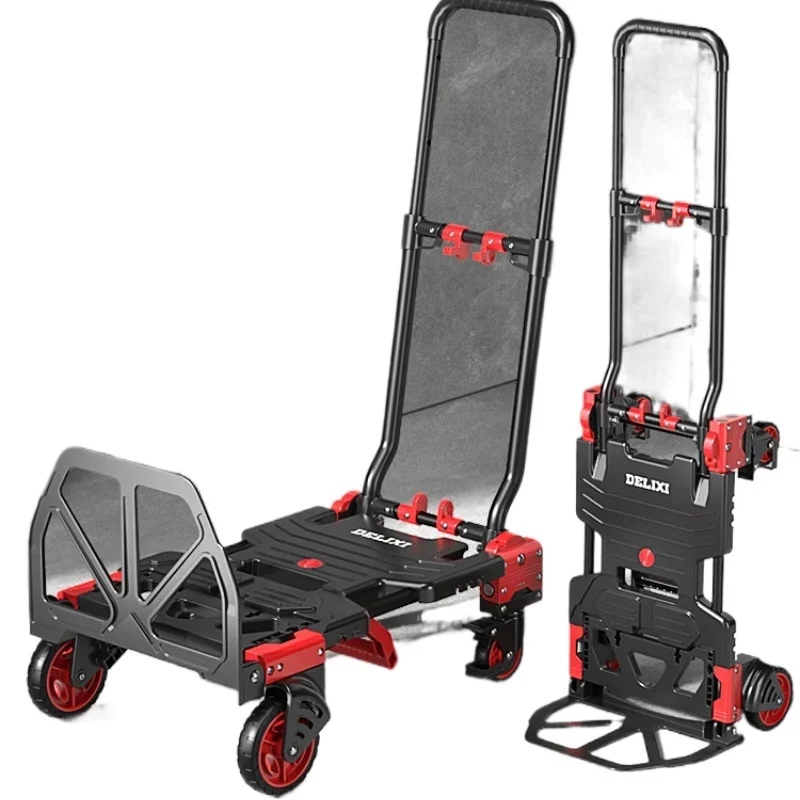 

Household folding trolley trailer shopping cart portable silent commercial truck