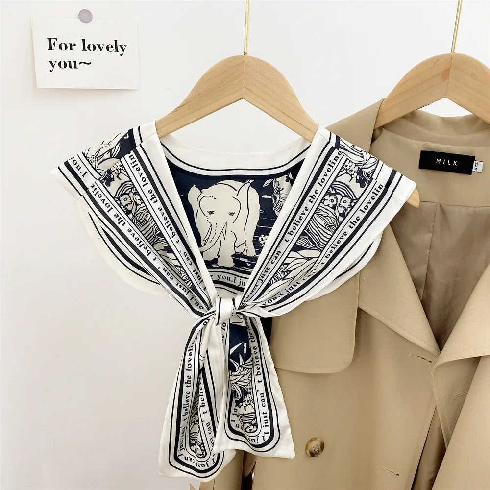 

Capes New Style Shoulder Scarf Shawl Women False Collar Air Conditioning Room Shawl Decoration With Knotted Scarf Cloak