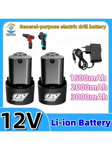 Nuova batteria al litio 12V Batteria al litio ricaricabile universale per cacciavite elettrico Trapano elettrico Mini smerigliatrice angolare