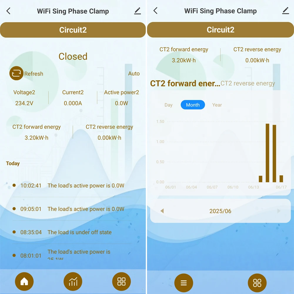 Tuya WIFI Smart Energy Meter Bidirection 2 Channel with Current Transformer Clamp App Monitor Power 80A 110V/240V