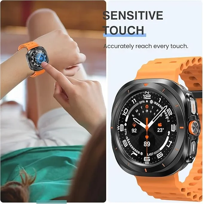 Custodia in vetro temperato per Samsung Galaxy Watch custodia protettiva per schermo rigido Ultra 47mm per Galaxy Watch 7 Ultra accessori per paraurti