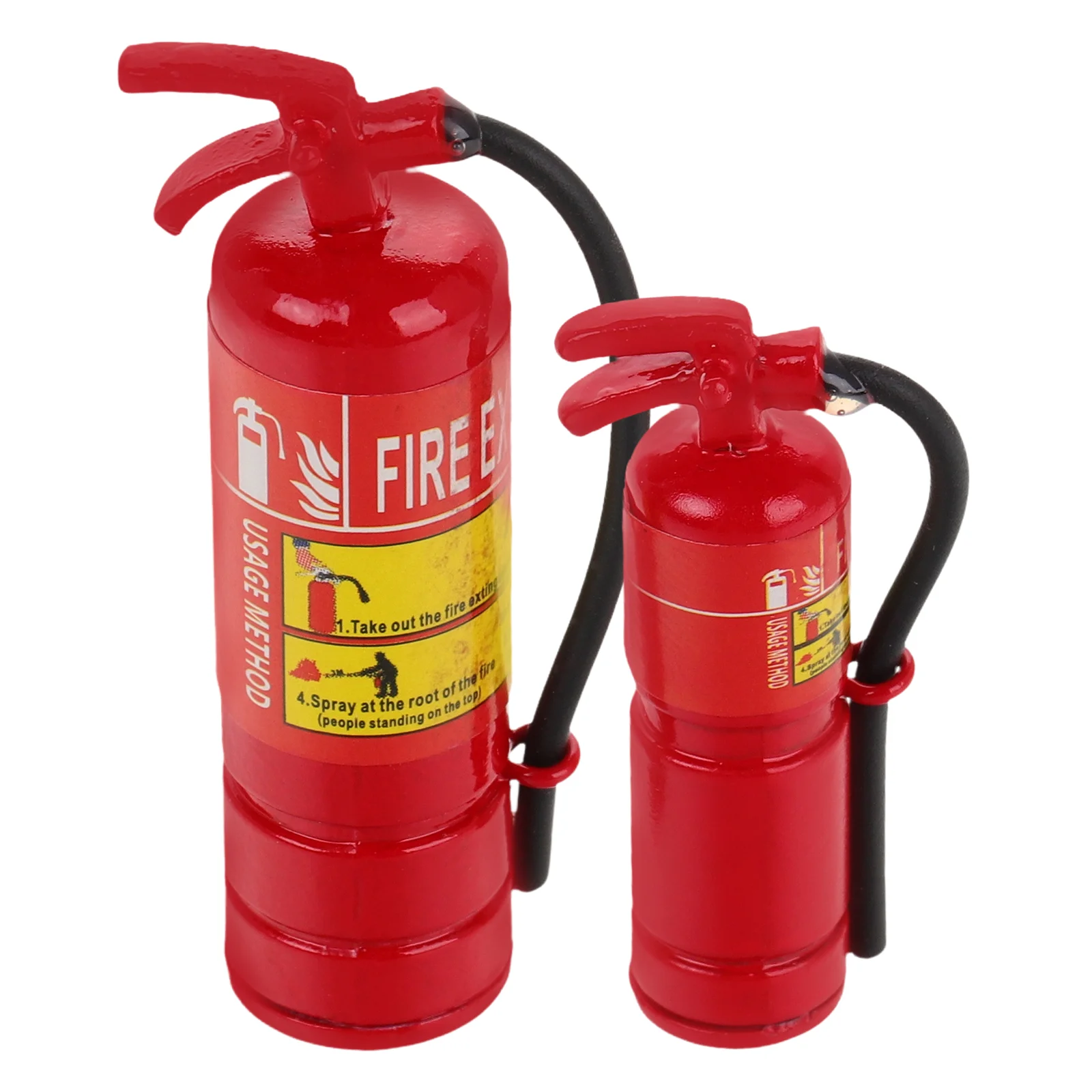 

2 Pcs House Fire Extinguisher Toy Extinguishers Mini Miniature Fireman Accessories Ornament Dollhouse Tools Decor