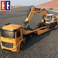 Double E E562 RC Truck Model Trailer Truck 1/20 Car Model Construction Flatbed RC Car Radio Controlled Vehicle Machine Toys