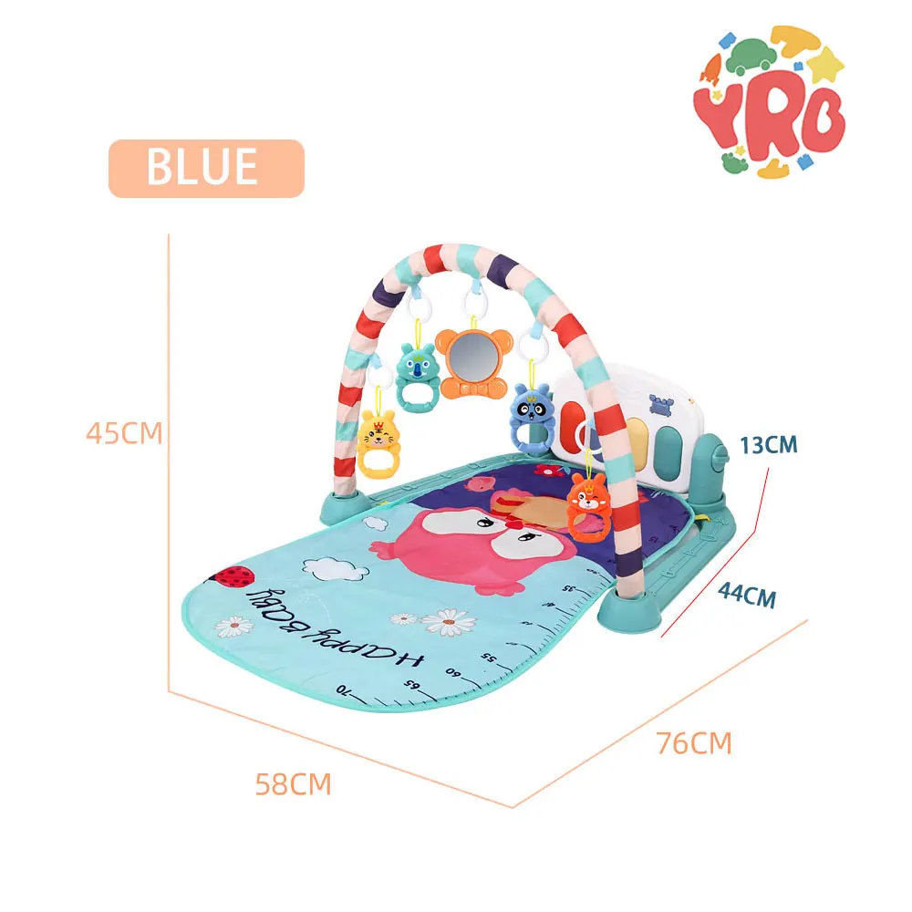 Baby Fitness Stand Music Play Gym Activity Toys Newborn Piano Crawling Blanket Pedal Game Pad Early Education 0-36 Months Gifts