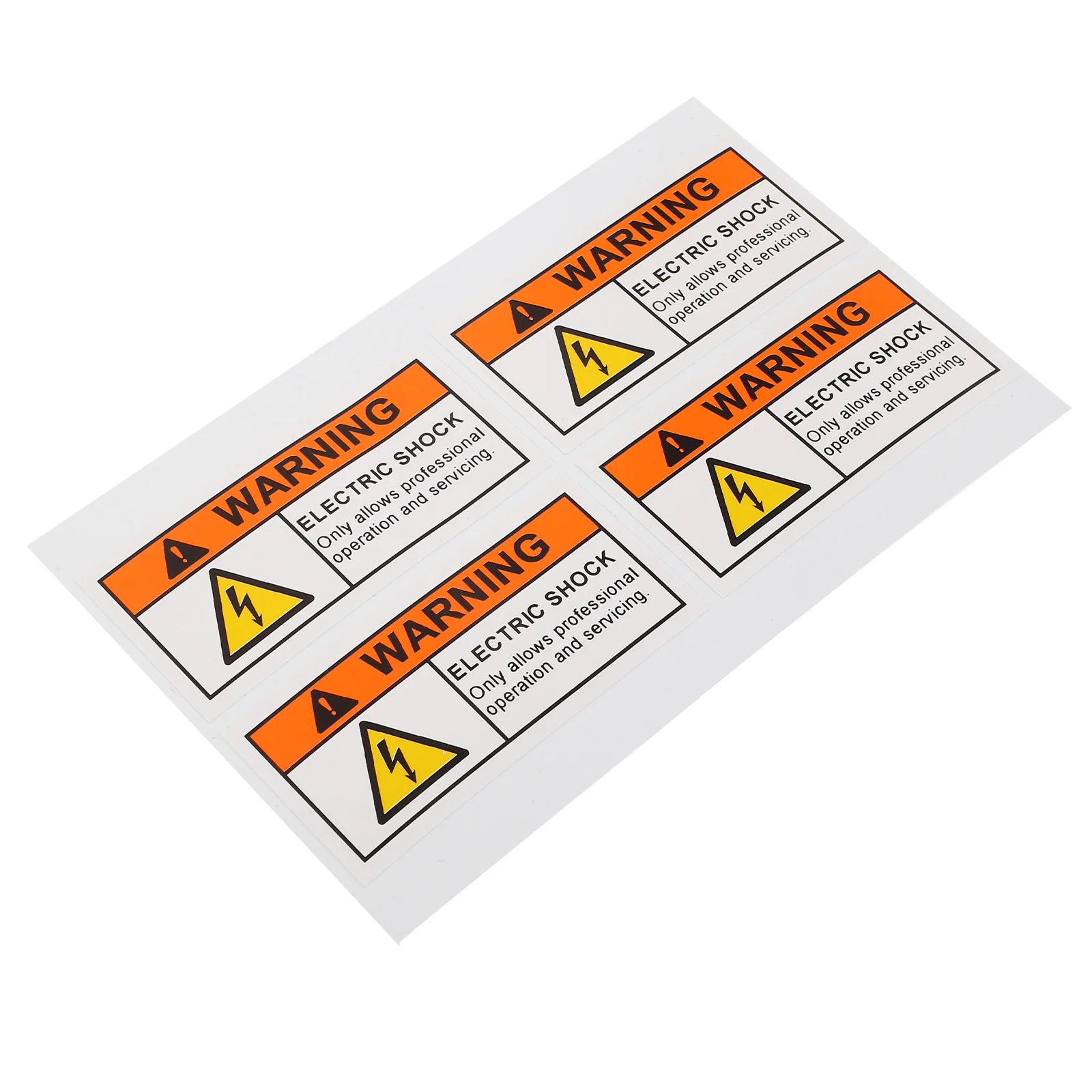 

4 Pcs Stickers Beware of Electric Shock Sign High Voltage Warning Labels for Safety Applique Decals