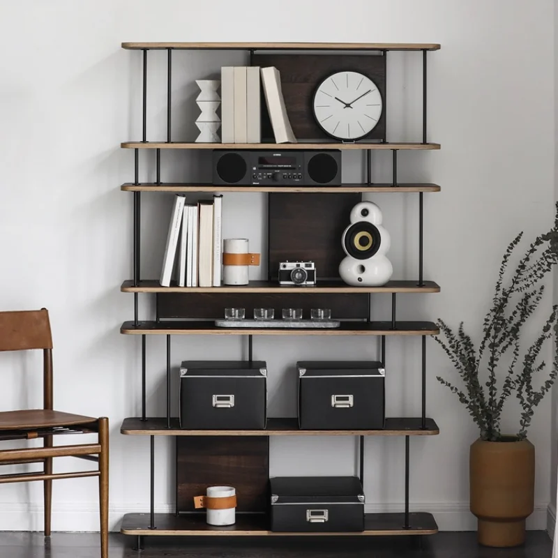 Bookshelf Bookcase Industrial Style Multi-layer Open Storage