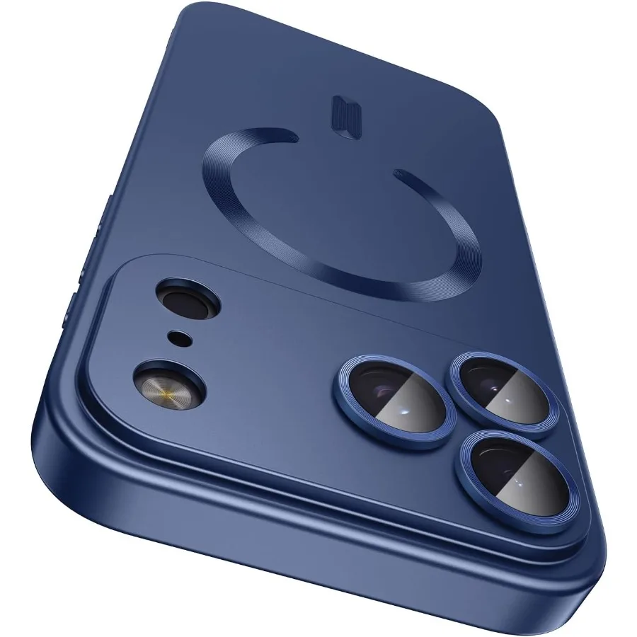 

Slim Thin Soft Silicone Bumper Shockproof Metallic Luster Phone Case for iPhone 17 Pro with Built-in Camera Lens Protector and