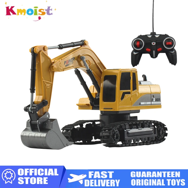 

1:24 RC Excavator Remote Control Car Kids Toy 4WD 6CH Lighting Sound Effect Engineering Vehicle Toys for Boys Children Gifts