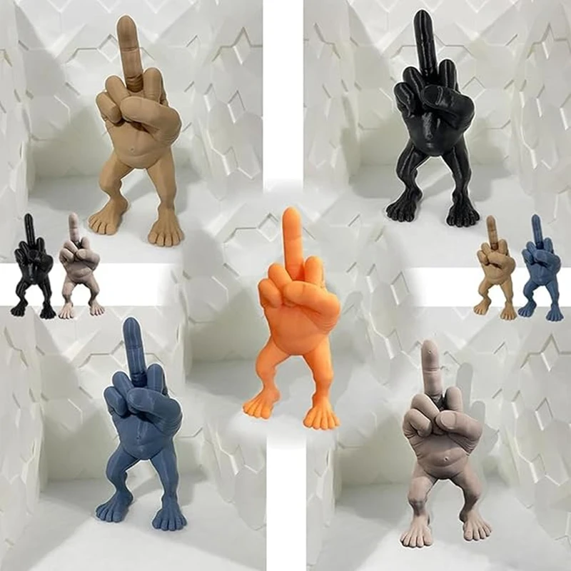 Resin Middle Finger Figure With Legs 3D Statue Funny Desk Decor Office Home Accessory Novelty Prank Gift For Men Gag Sculpture