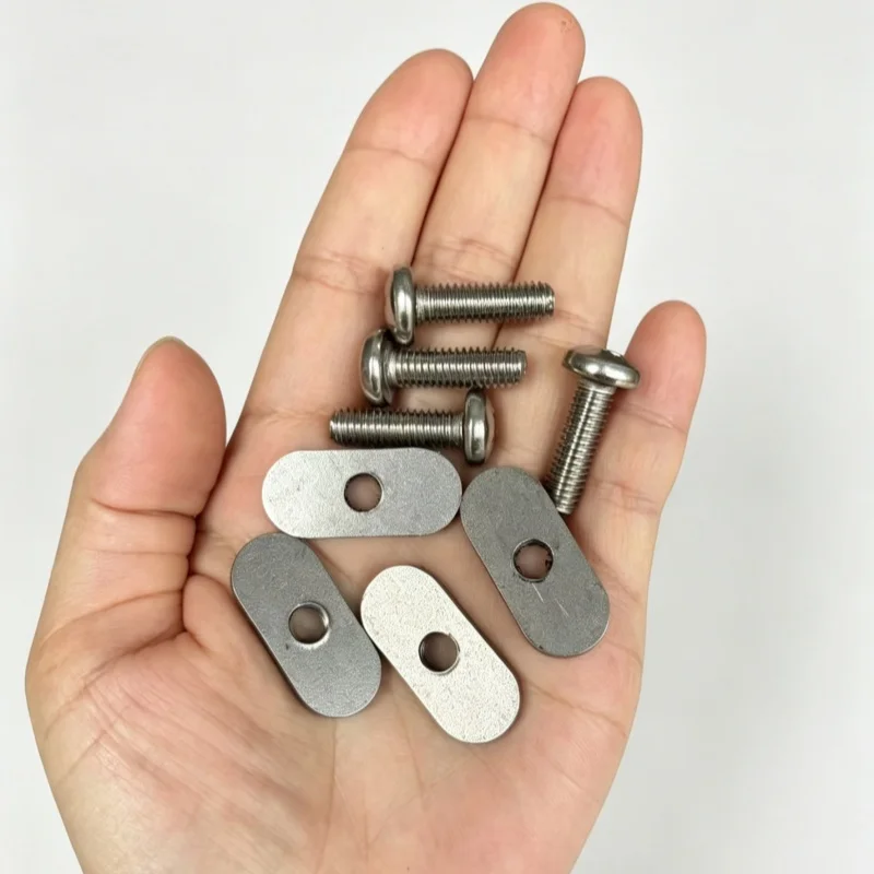 4 Sets 304 Stainless Steel Raft Boat Screw Track Nut Modification Fastening Parts Canoe Modification Accessories