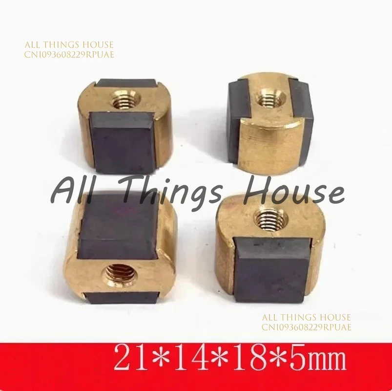 

1pc EDM Wire Cut Carbide Conductive Block OD21*14*18*5mm Tungsten Power Feed Contact for WEDM CNC Wire cuttinng Machine