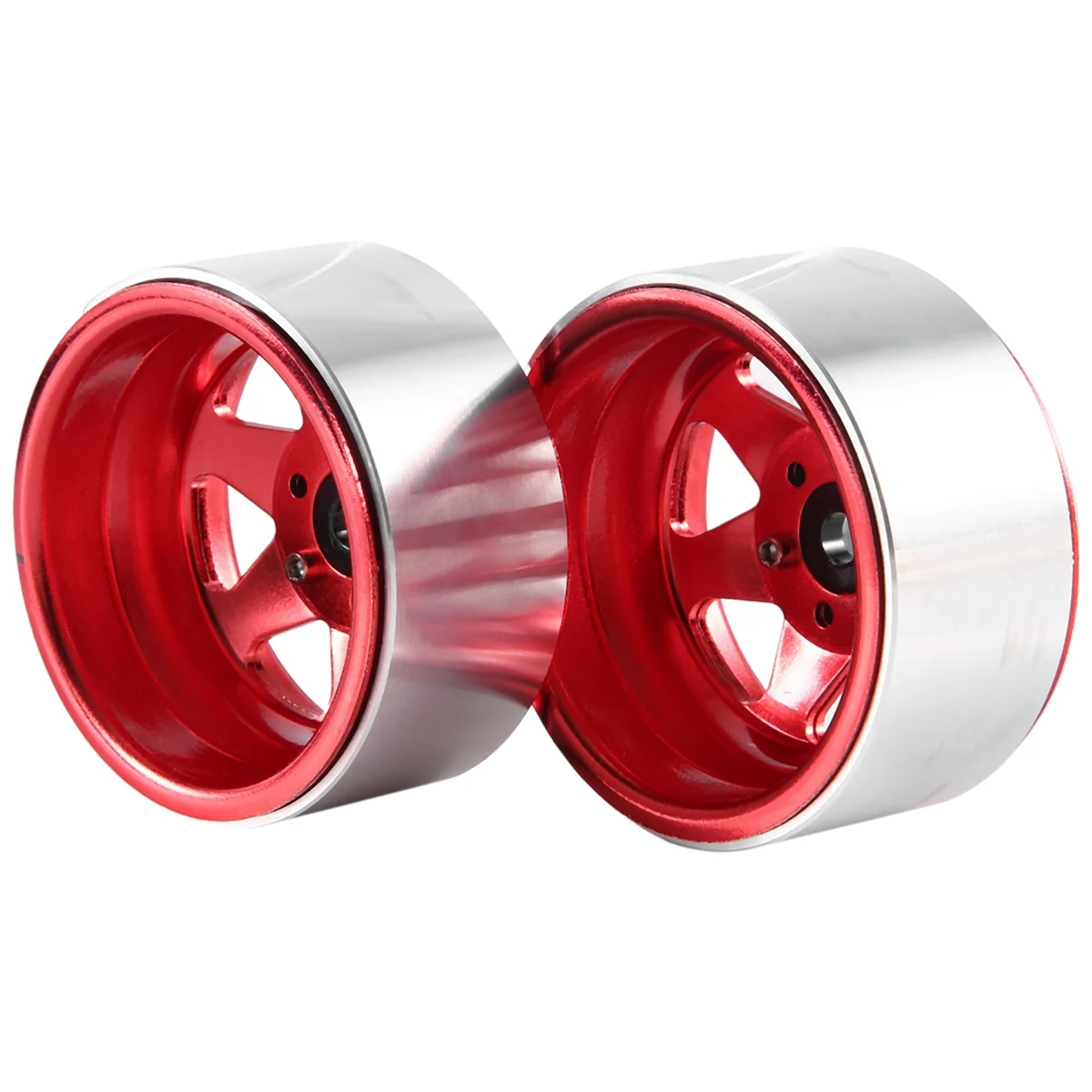 Aro de roda vermelho do beadlock do metal, cubo profundo do prato, offset-8.9mm, 1.9 ", 1,10 carro de esteira rolante RC, TRX4 axial, SCX10, 90046, UTB18, 4 unidades