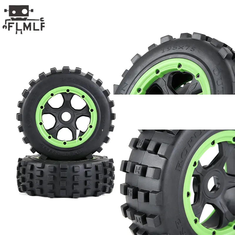 Rc Car Knobby Rear 195X80mm or Front 195X75mm Wheel Tire for 1/5 HPI ROFUN ROVAN KM BAJA 5T 5SC 5FT LOSI DBXL Truck Parts