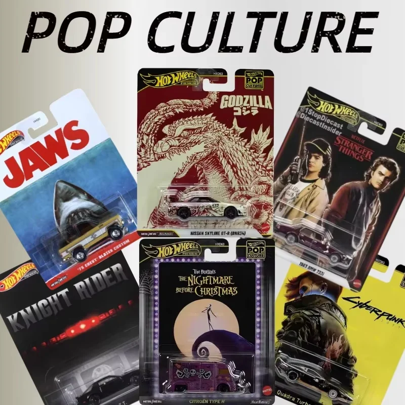 Hot Wheels Hxd63 colección de cultura Pop auténtica serie Stranger Things Godzilla Regreso al futuro Forza Matrix juguetes coches regalos