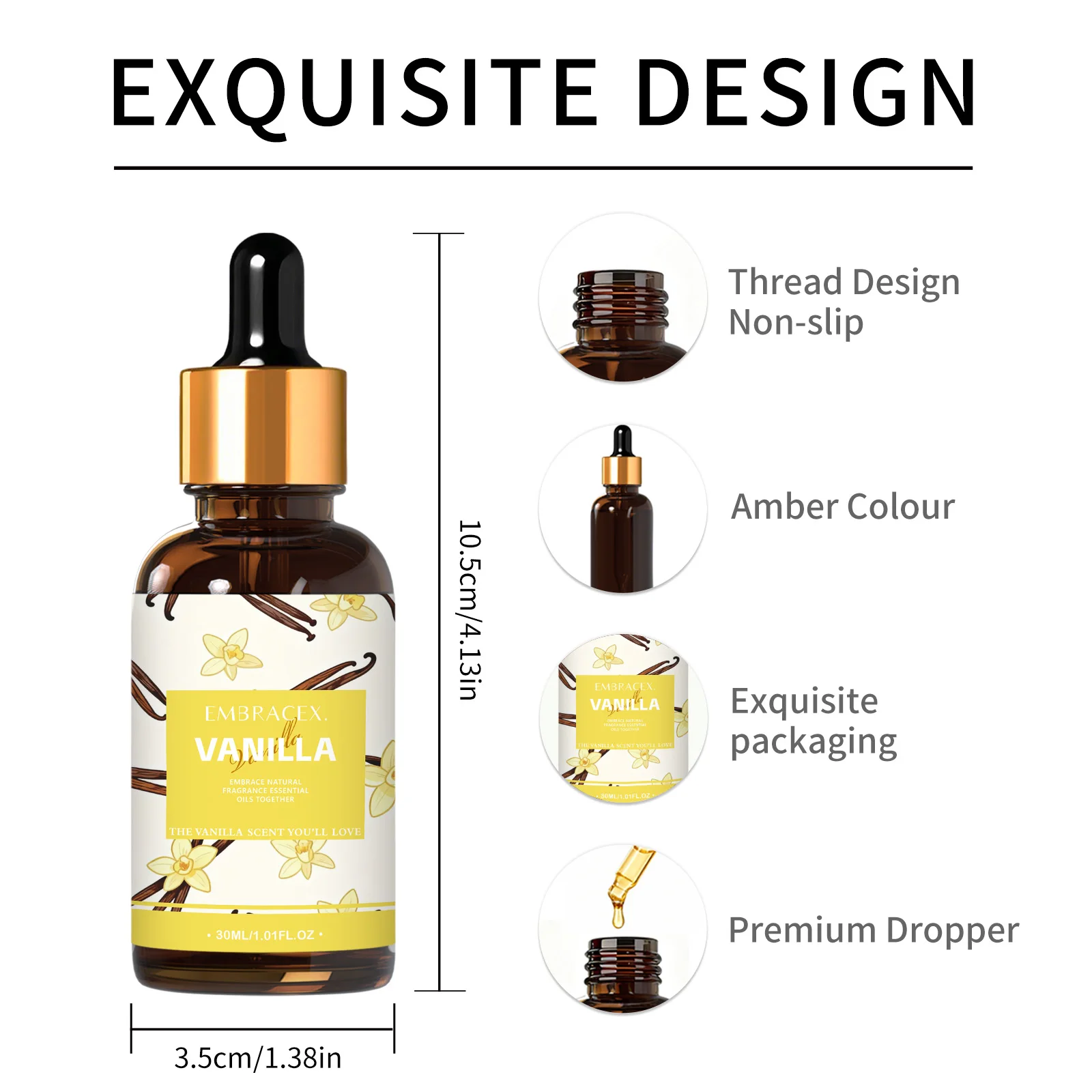 30ml Vanilla Fragrance Oils Car Air Freshener Oil,  DIY Projects,Candle Making, Long Lasting Scent Gift To Friends