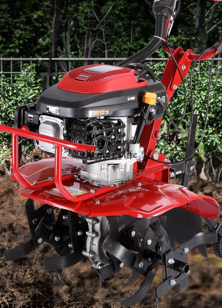 Small multifunctional micro-tillage machine translation site multi-use four-stroke gasoline ditch