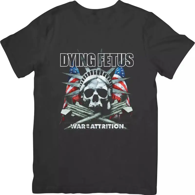 

Черная качественная хлопковая футболка Dying Fetus Music Fit