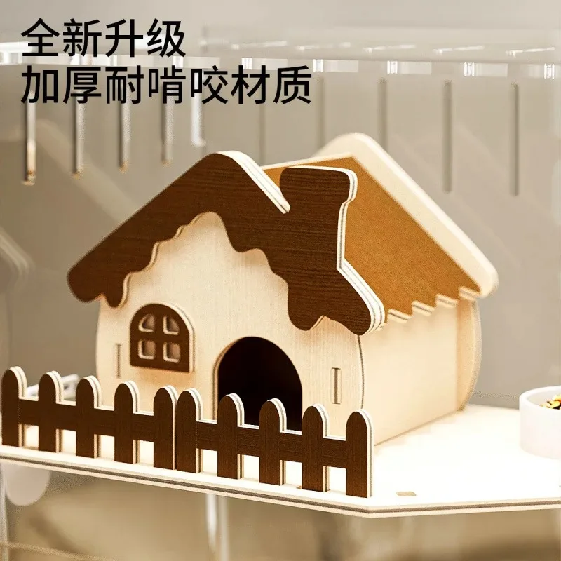 

Hamster cage, golden bear cage, winter nest, easy to clean, acrylic villa, winter warm special house