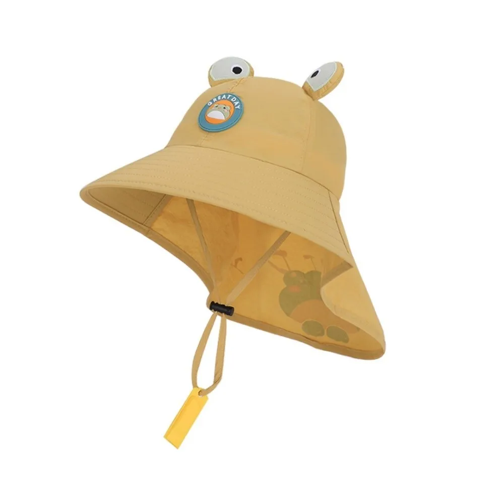 

Cute Big Brim Children's Sun Hat Whistle Foldable Sunscreen Hat Thin UV Resistant Sunshade Hat Summer