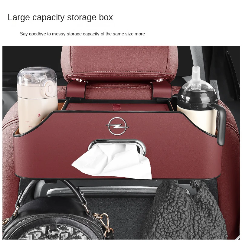 

1PCS Car multi-functional leather storage box For Opel insignia Astra H G J Antara vectra Vivaro corsa c d zafira b Car Styling