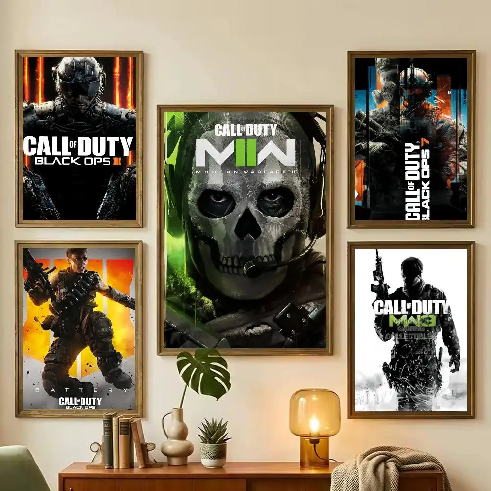 Game C-Call of duty Painting Calligraphy Stylish Wall Art Poster, Bedroom Living Room Home Decor Gift