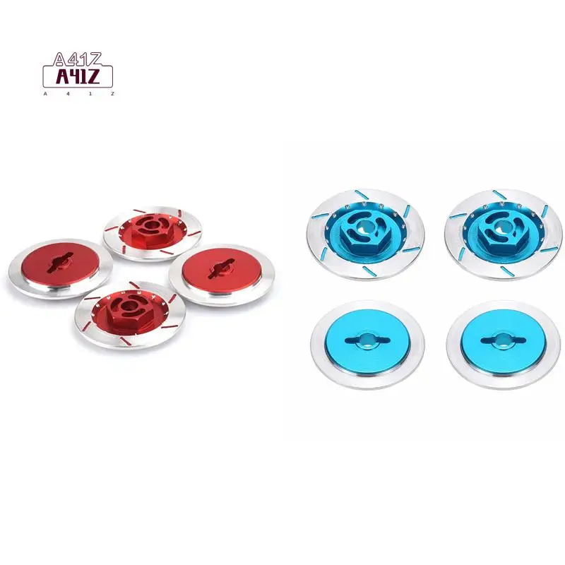 A41Z-4PCS Aluminum Alloy Brake Disc Wheel Rim Box Metal Hex Adapter 12MM For RC 1/10 Car HSP Fly Fish Buggy Truck 94123 94122 D4