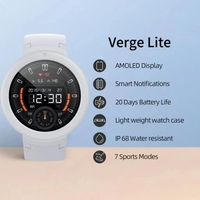 Amazfit Verge Lite Smart Watch Global Version With AMOLED Display Screen GPS IP68 Waterproof 24Hour Instruction 98new Nobox